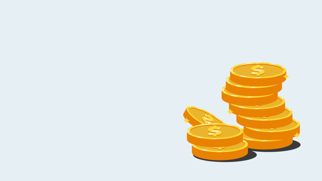 presentation background for financial education with coin and copy space area