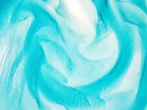 Bahamas turquoise shallows and white sandbars alternate in vivid patterns in 19:6 ultra-wide nadir &mdash; Caribbean paradise as extraordinary panoramic aerial.