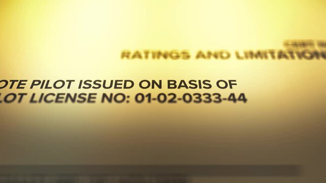 Remote Pilot License Certificate