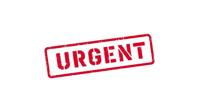 Urgent red grunge stamp for priority notice, emergency alert and immediate action