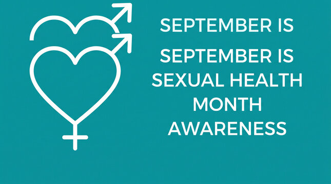 September Sexual Health Awareness Month with Heart and Medical Symbol for World Health Day Campaigns