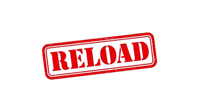 Reload red grunge stamp for refresh restart and update 