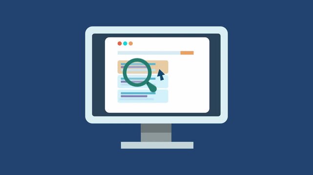 Website paid marketing on internet, Search advertising, Paid marketing on internet 2d animation with alpha matte
