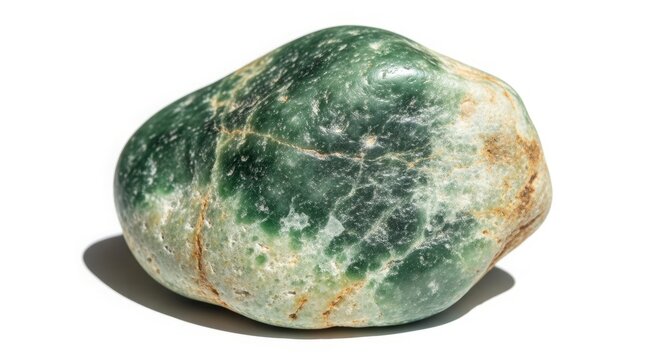 Natural Raw Jade Stones with Authentic Green Mineral Texture