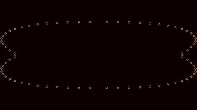 Elegant dark background with decorative golden dotted frame