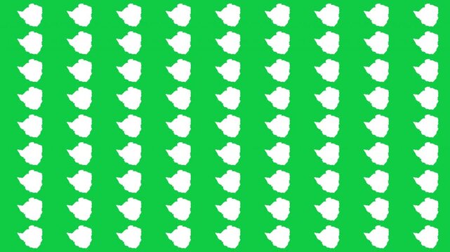 Zimbabwe map pattern scrolling perfect 15 second loop with green background