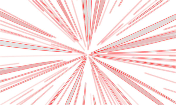 Red speed line effect overlay featuring radial motion stripes for high energy manga action comics and dynamic game graphics.