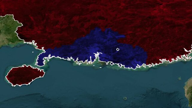 Guangdong Highlighted on China Map, Guangdong Province Geography Animation, Southern China Location Map