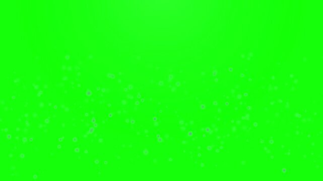 Green screen background with rising glowing particles bokeh loop video animation asset