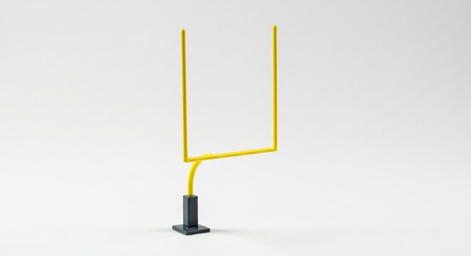 American Football Goal Post in Studio: A classic American football goal post stands prominently in a clean studio setting, symbolizing the sport and its competitive spirit.