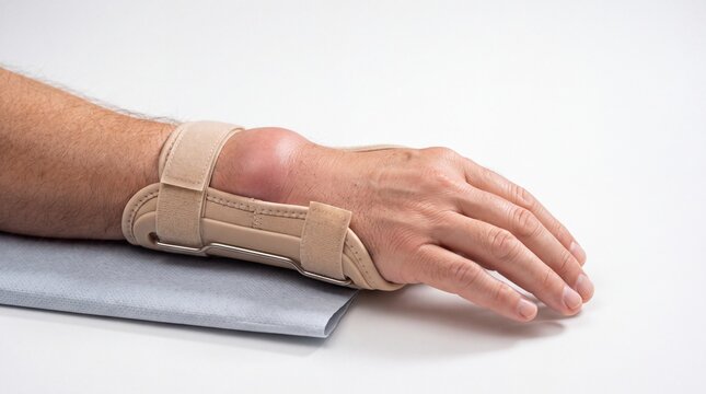 Wrist Stabilized With Orthopedic Splint for Injury Support and Recovery