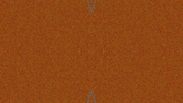 Abstract symmetrical pattern with textured orange background