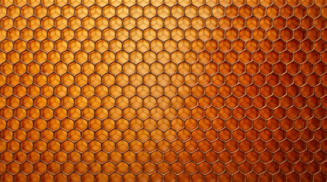 Natural honeycomb texture background with hexagonal wax cells and warm golden honey light hexagonal pattern bee hive honeycomb background hexagonal