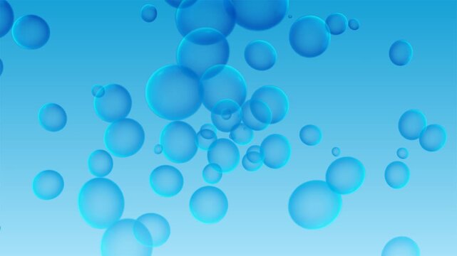 Blue Bubbles Rising and Floating Background Loop Animation