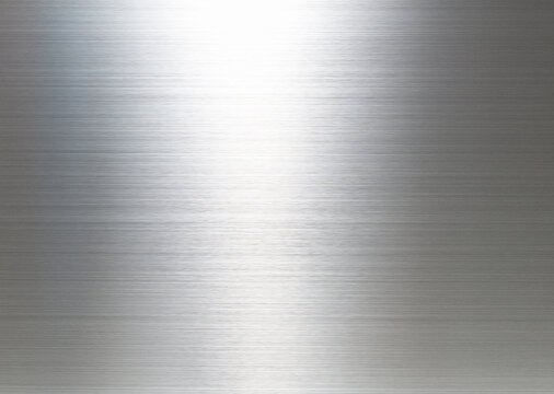 Brushed stainless steel metal texture background with hairline finish