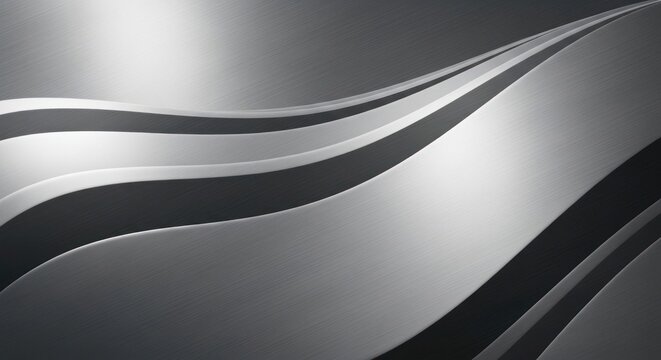 Abstract metallic waves with clean smooth curves and subtle lighting