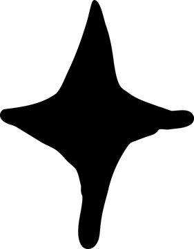 Sketchy Starbust black Decorative Hand Drawn Illustration