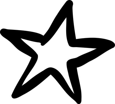 Sketchy Star Outline Hand Drawn 