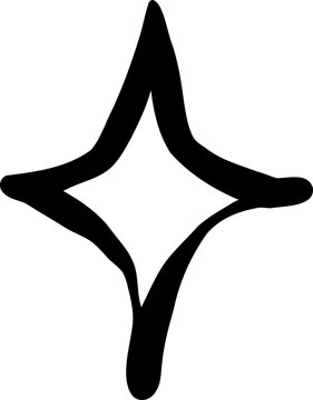 Sketchy Starbust Outline Decorative Hand Drawn Illustration