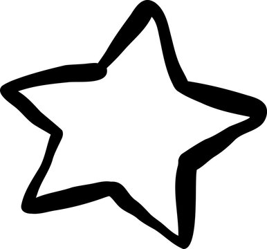 Hand Drawn Sketchy Star Outline Illustration