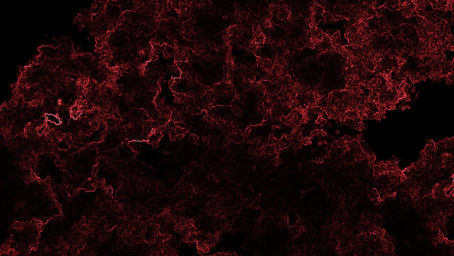 Futuristic red plasma electric discharge pattern backdrop. Abstract red glowing neural network texture canvas for tech poster.