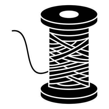 Thread Spool Glyph Icon