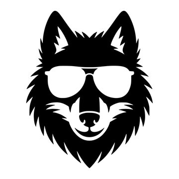Wolf Wearing Sunglasses