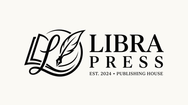 Libra press logo featuring 'L' and quill pen.