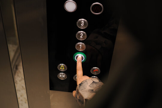 Press the button to go to the ground floor