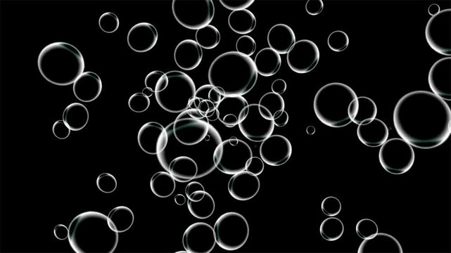 Bubbles Rising and Floating Background Loop Animation