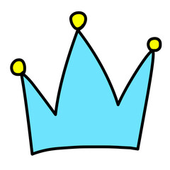 Cartoon Crown with Ornaments for Royal Fantasy Design © Andika13