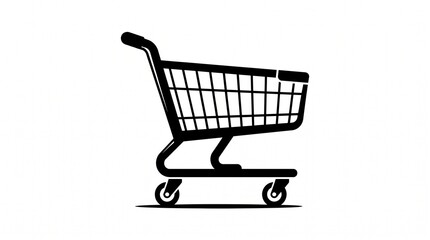 shopping cart isolated on white © Afrizal