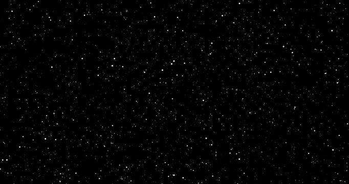 Animation star light star with comet fall dark