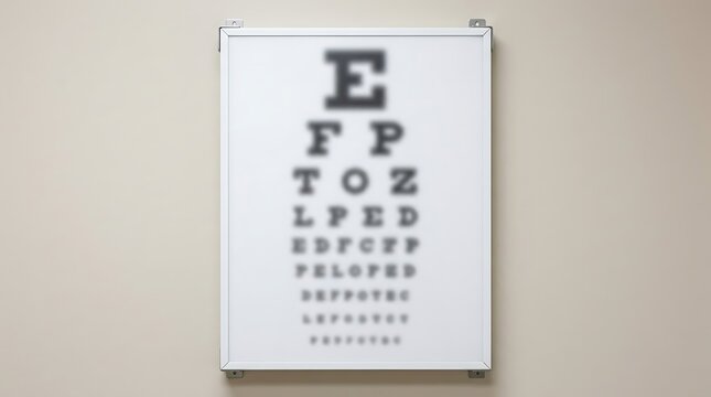 Blurred vision concept with out of focus eye chart