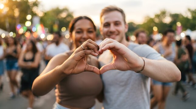 International Day of Friendship Concept with Diverse Hands Forming a Heart Shape, Friendship, Love, Unity, Human Connection, Global Community and Social Awareness