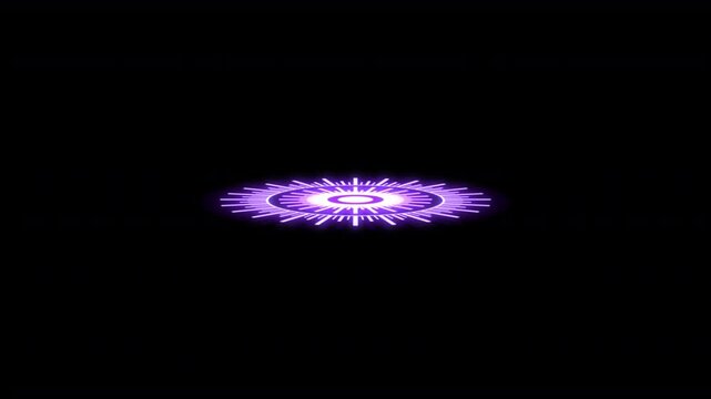 3D Circle Radial Tribal Geometric Patterns X80 Degrees S Purple Animation Loop