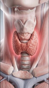 Thyroid gland anatomy neck 3d medical visualization endocrine system hormone imbalance effects role body function health human anatomy gland function