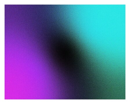 Abstract Grainy Mesh Gradient Purple Cyan Black Vector Background