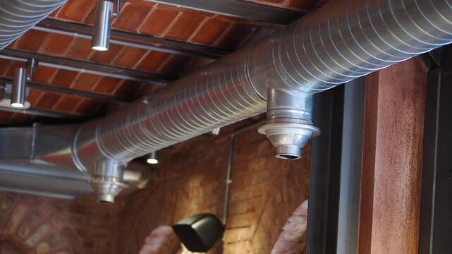Visit to a cafe with visible metal ductwork