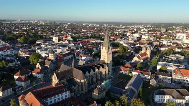 Birds Eye Sweep Around Cathedral Precinct at Dawn