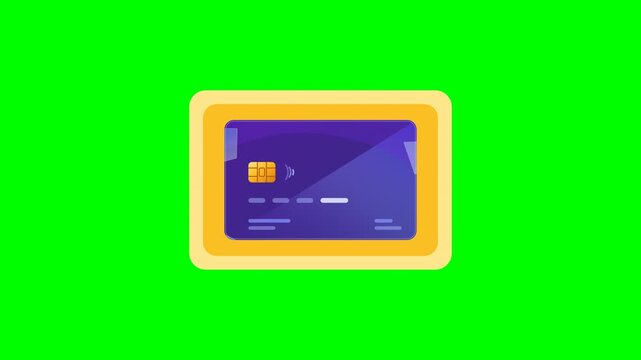 Card Freeze and Unfreeze - Animated Fintech Security on Greenscreen