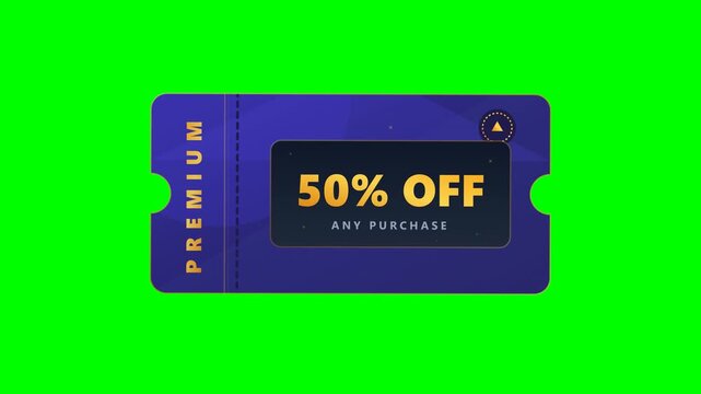 Coupon Scratch Reveal - Animated Promo Code Discount on Greenscreen