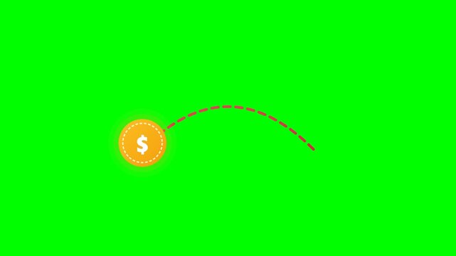 Return Reverse Arrow - Animated Refund Logistics on Greenscreen