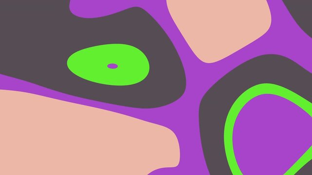 Vibrant organic shapes morphing in a seamless fluid motion