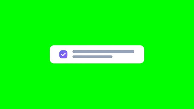 Task Checkbox Strikethrough - Animated Todo List on Greenscreen