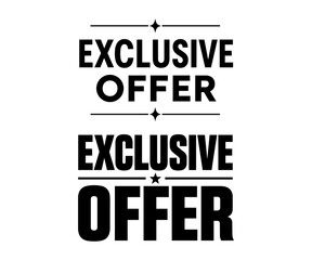 Obraz premium Exclusive offer promotional text variations