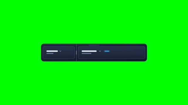 Table View Column Resize - Animated Data Grid UI on Greenscreen