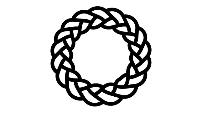 Braided circular frame with woven texture design