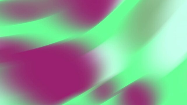 Vibrant magenta and mint green wavy flowing motion graphic