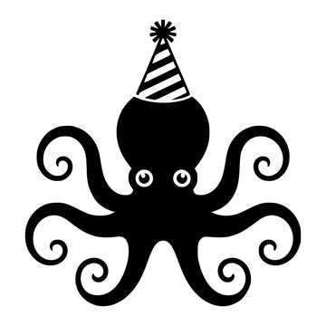Octopus Celebrating Birthday